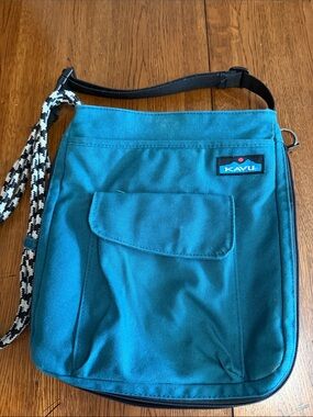 Kavu Teal Canvas Shoulder-crossbody  Bag